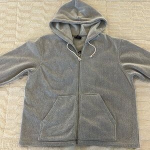 New York & company zipper hooded sweat shirt